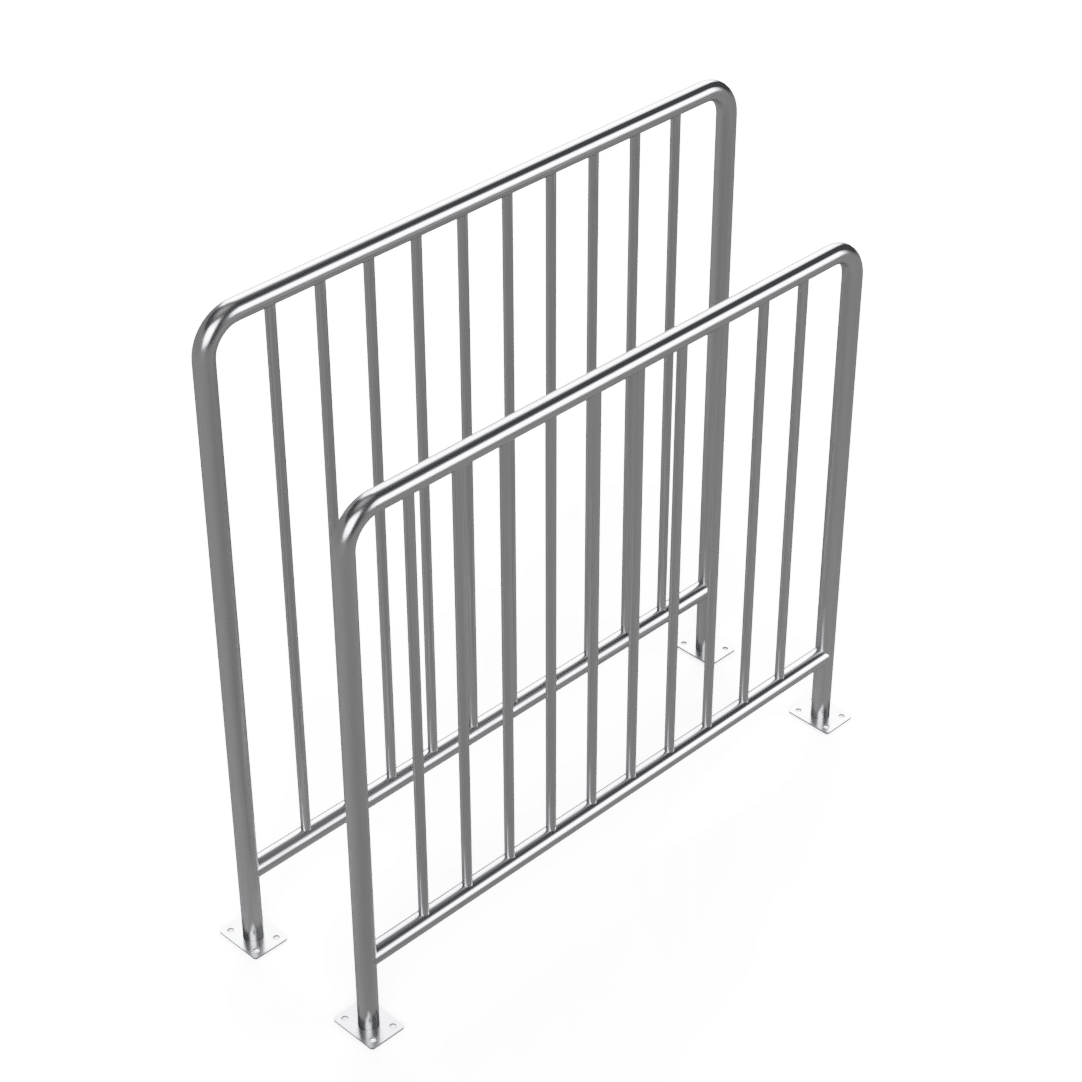 VR Series stainless steel employee guidance railing for food processing and pharmaceutical manufacturing facilities